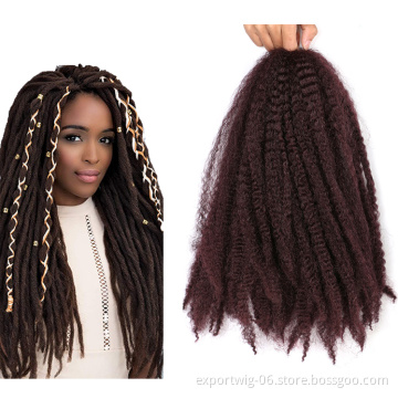 Afro Kinky Twists Braiding Hair Colorful Braids 18 inch Crochet Hair Extensions Synthetic Marley Hair